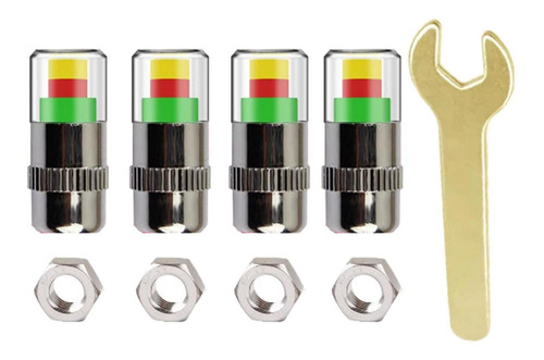 Tapas De Vástago De Válvula De Monitor De Presión Plata