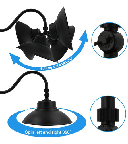Luz Led Cuello Cisne Negra 36 Cm 5000 K X2