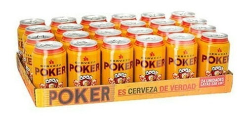 Cerveza Poker Dorada X 24 - mL a $10
