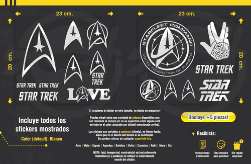 Vinil Sticker Calcomanía Auto | Star Trek