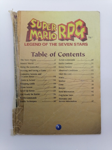 Super Mario Rpg Super Nintendo Manual Instructivo 