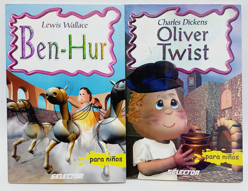 Libro Ben Hur + Oliver Twist Vers Para Niños