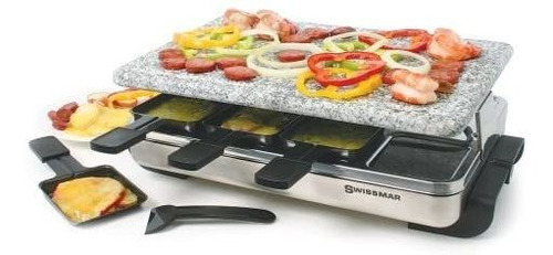 Raclette De Acero Inoxidable Swissmar Stelvio Para 8 Pers...