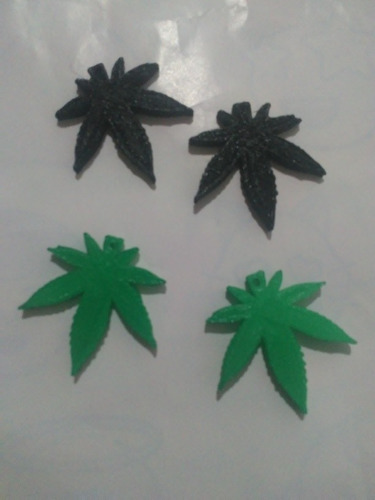 3 Dijes Chalas Cannabis Para Colgar Aros Collar