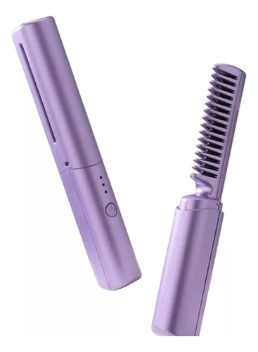 Cepillo Usb Peine Alisadora Para Cartera Violeta