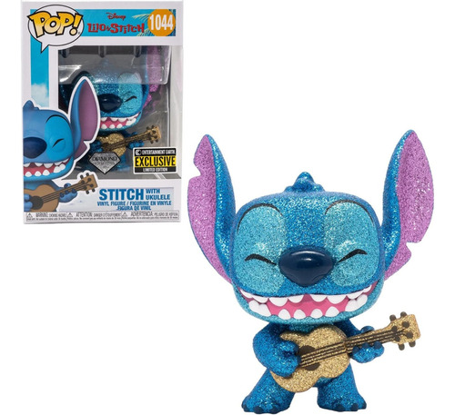 Funko Pop Stitch Con Ukulele - Diamond Glitter Disney Ee Ex