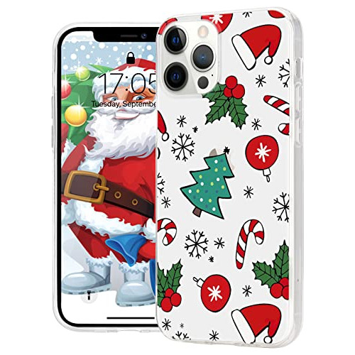 Funda Xmas Compatible iPhone 11 Transparente Patrón De...