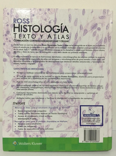 Imagen 2 de 3 de Ross Histología Texto Y Atlas - Séptima Edición