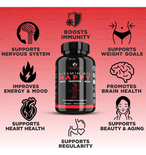 The Enclare Nutrition Complejo Vitaminas B12 60 Cápsulas