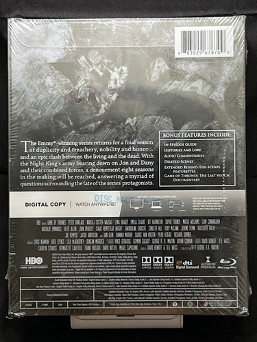 Game Of Thrones Temporada 8 Steelbook 4k Ultra Hd + Blu-ray