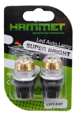 Bombillo Muelita Led Dos Contactos 3157 15led 12/24v Hammer