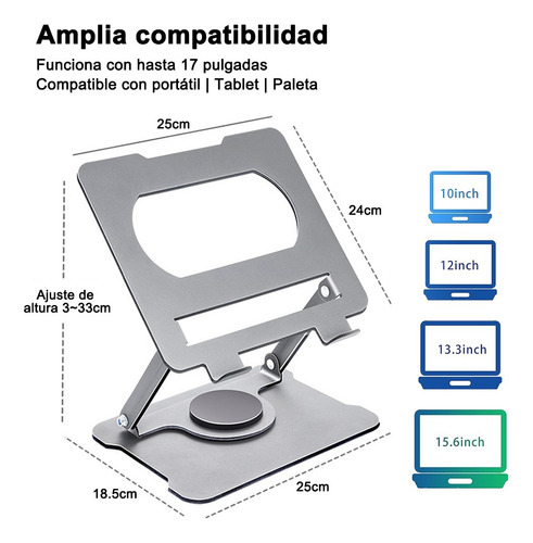 Base Giratoria Para Tableta De Computadora De 10- 17 Pulgad