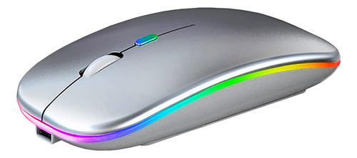 Mouse Bluetooth Recargable Batería Litio Inalámbrico Usb Led