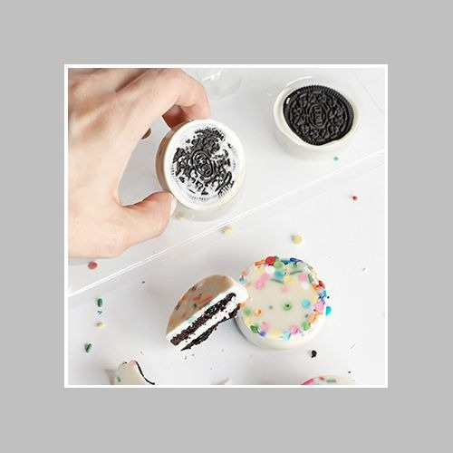 Imagen 4 de 6 de Molde Placa P655 Para Bañar Galletita Chocolate Parpen Prya