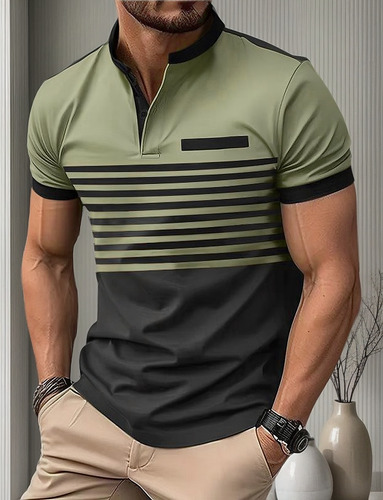 Pantalón Corto A Rayas Con Estampado De Camisa Ins2025 Summe