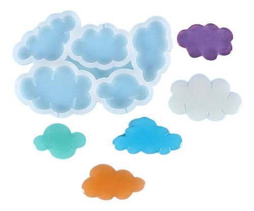Molde Silicona Diferentes Tamaños De Nubes 