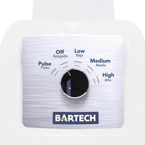 Licuadora 750w Vidrio 2l Perilla 3vel Bartech B3 Blanca