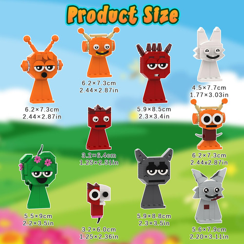Bloques De Juego Musical Sprunki 10 Paquetes 226g 11.5cm