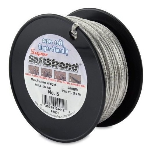 Supersoftstrand Tamaño 6 275feet Picture Wire Vinilo Recubi