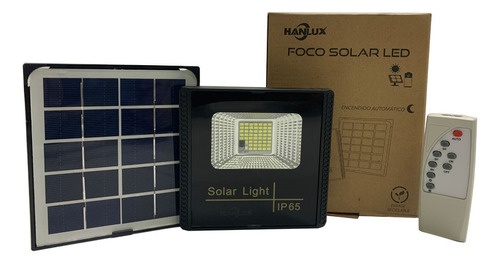 Foco Proyector Luz Led Con Panel Solar Batería 12w 