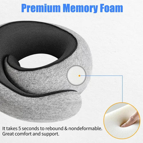 Almohada De Viaje Viscoelástica Soporte 360 Grados Viajero