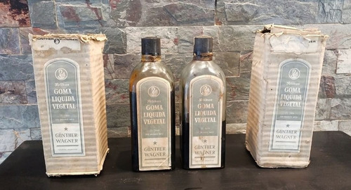 3 Botellas Antiguas Goma Liquida Vegetal Y Tinta Pelikan (Usado)