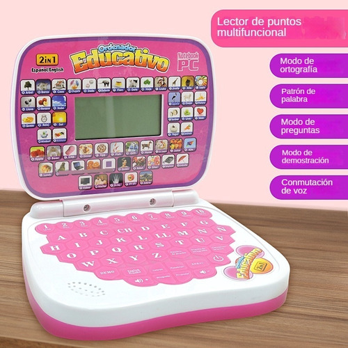 Mini Laptop Interactiva Educativa Español Niños
