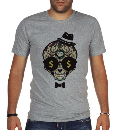 Remera De Hombre Skull Calavera Galera Gafas Money