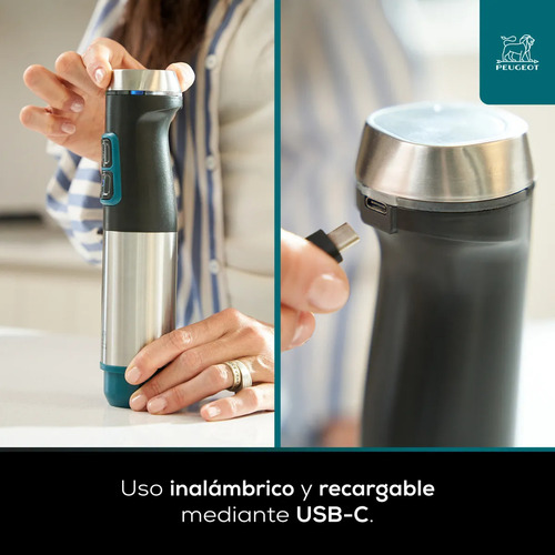 Procesadora De Mano Inalambrica Peugeot Nimes Inoxidable