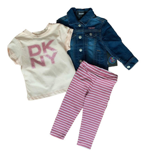 Conjunto Dkny De Niña Talla 2 Color Rosa