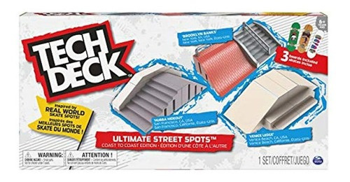 Tech Deck Ultimate Street Spots Pack Con 3 Tablas Exclusivas