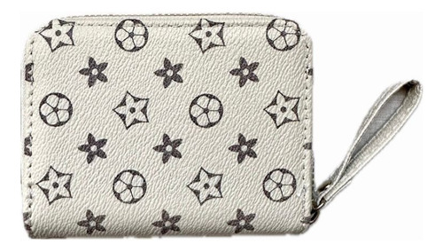 Billetera Pequeña Tarjetero Monedero Monograma Beige Crema Monograma