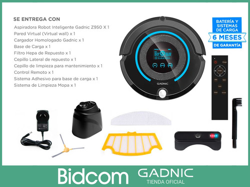 Aspirador Robot Control Remoto Recarga Automatica Gadnic