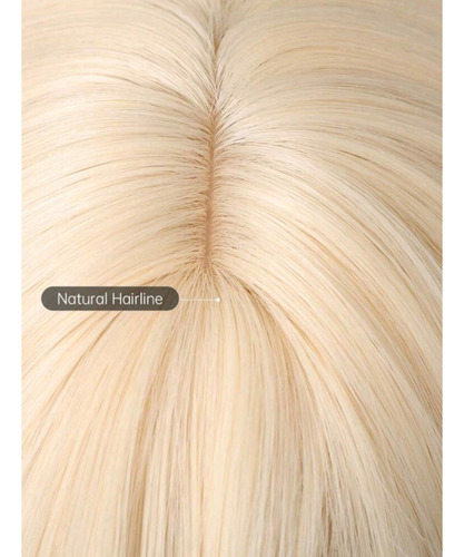 Peluca Corta Rubio Amarillo Blonde Multicolor Red De Encaje Color dorado Tamaño de la base unitalla