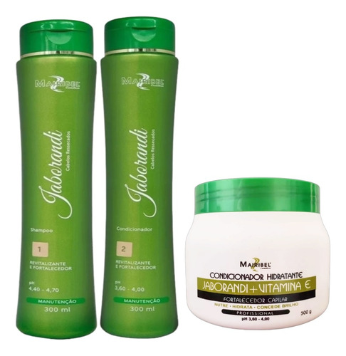 Kit Antiqueda Shampoo + Condic + Mascara Jaborandi Mairibel
