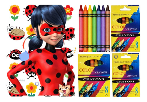 15 Libro Para Colorear Lady Bus + 15 Cajitas Crayones (8) :)