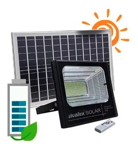Imagen 7 de 7 de Reflector Solar Led Proyector 50 Watts Atomlux Ip65 Litio