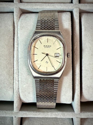 Reloj Rado Gold Vintage 711 5081-4 Quartz Original Plateado Plateado Crema (Usado)