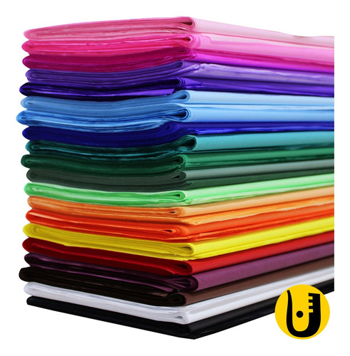 Imagem 2 de 2 de Kit 10 Crepom Italiano Super Crepe + 100 Papel Seda 48x60