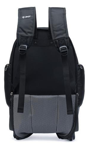Mochila Executiva De Rodinhas Espaçosa Reforçada Trabalho Cor Preto Desenho Do Tecido Liso
