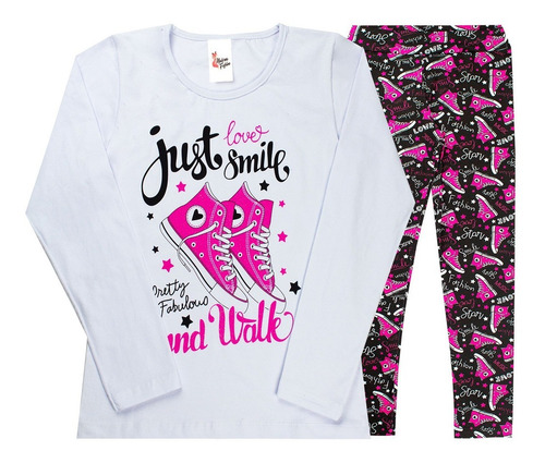 Imagem 8 de 8 de Kit 4 Conjuntos Infantis Menina Estampados Sortidos Inverno