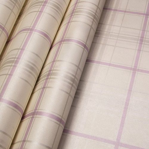 Papel De Parede Importado Vinilico Lavavel Xadrez Roxo Bege