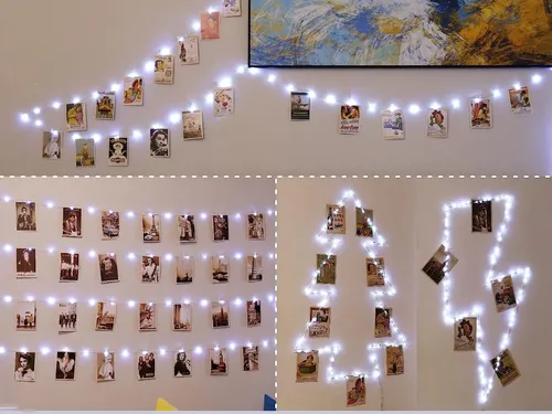 Alambre 40 Led 15 Clip 4m Luz Blanca Fotos Eventos Amor Pila