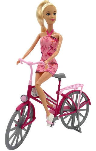 Muñeca Kiara Con Su Bicicleta De Paseo 28cm Poppi Doll Nenas