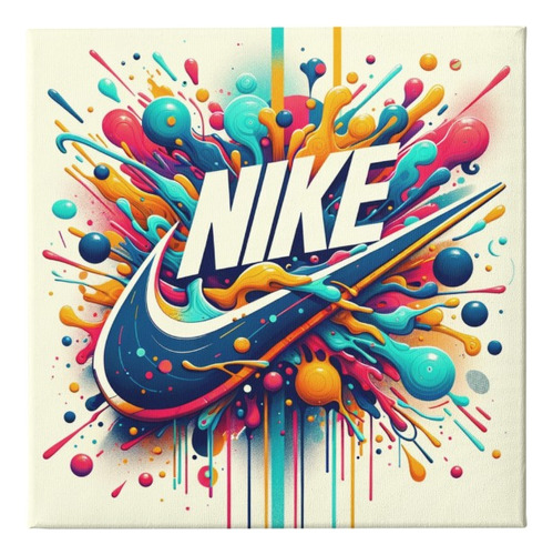 Cuadro Canvas Nike Explosion Colorida 60 X 60