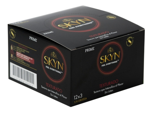 Preservativos Prime Skyn Texturado Sin Latex 12 Cajas X 3 Un