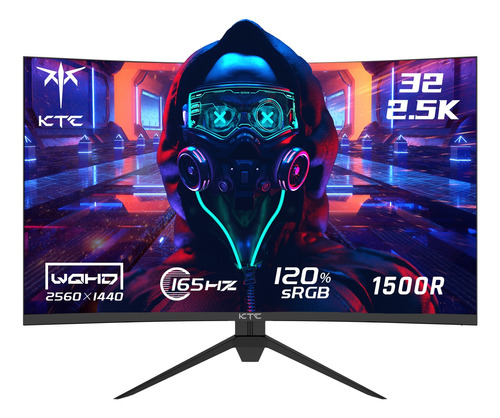 Ktc Monitor Gamer H32s17 Curvo 32'' 165hz 2.5k 1500r Qhd Pc