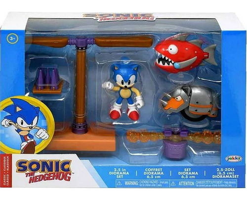 Sonic The Hedgehog Set Diorama Batería De Vuelo + Figura