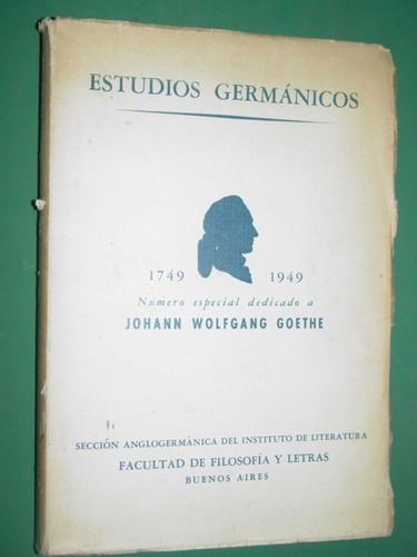 Revista Libro Estudios Germanicos Johann Wolfgang Goethe