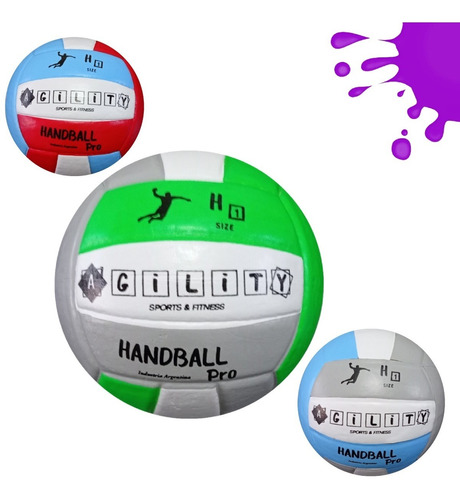 Imagen 1 de 7 de Pelota Handball N1 Cuero Sintetico Balonmano Secundaria H1